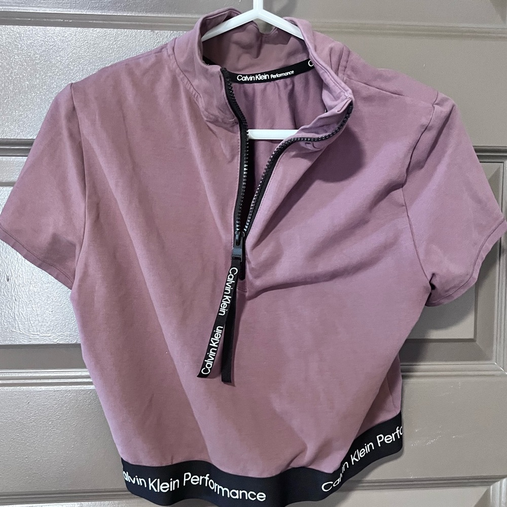 Calvin Klein Crop Top Quarter Zip